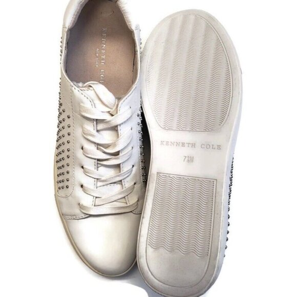 Kenneth Cole New York Womens 7.5 Kam 3 Fashion Sneakers Low Top Lace Up White - Picture 8 of 8